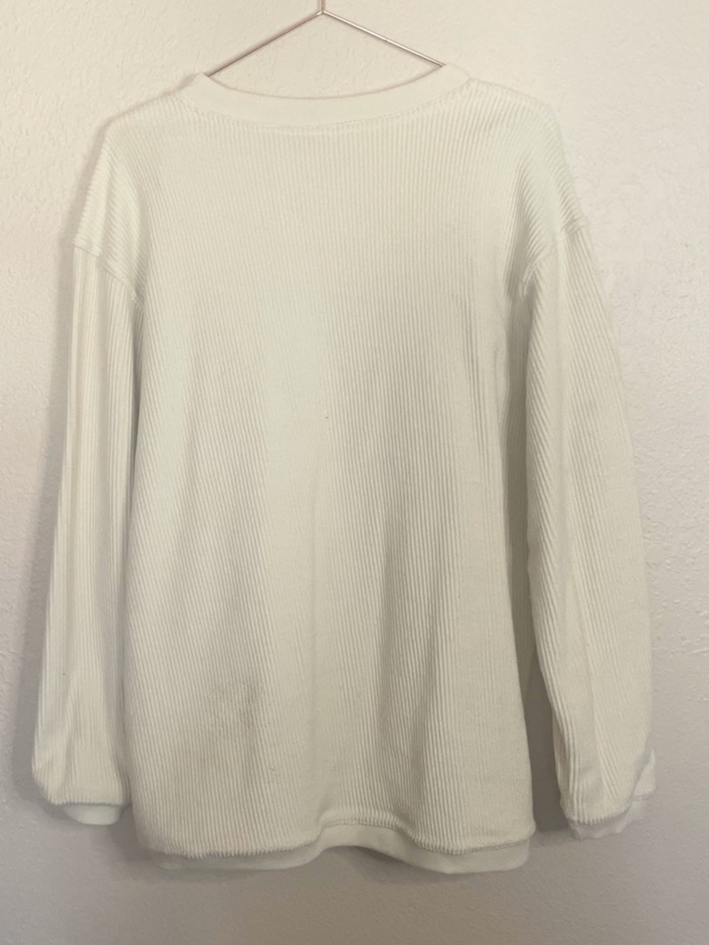 Lake Graphic Sweatshirt Medium Coastal Cottagecore Blue White Pullover - Picture 8 of 8